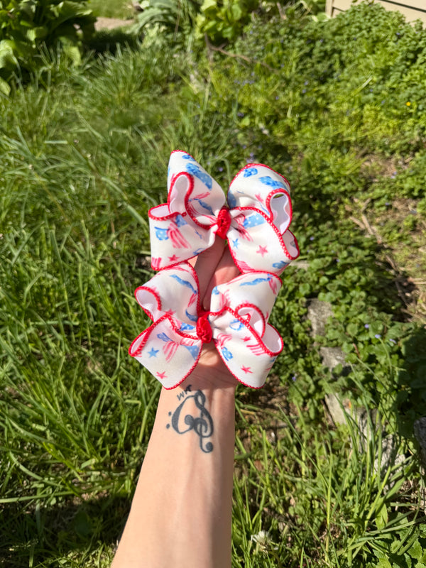 4th of July Bows 🇺🇸 | 3” Piggies – 6” Statement