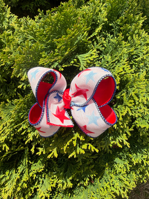 Patriotic Star Hair Bows 🇺🇸⭐️